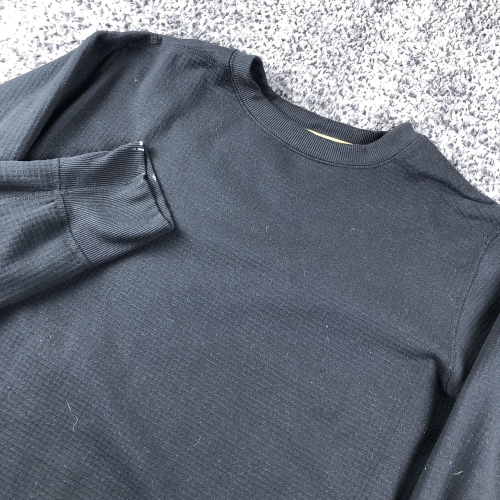Carhartt Force Shirt Mens Large Black Long Sleeve Thermal Base Layer Workwear